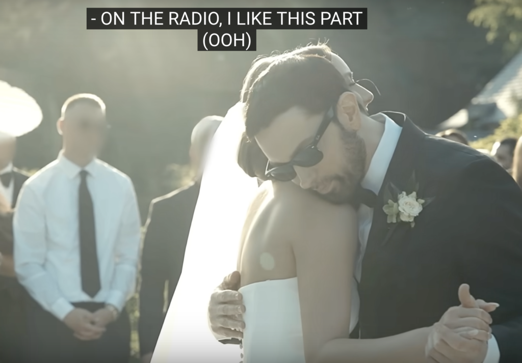 Eminem and his daughter Hailie on her wedding day